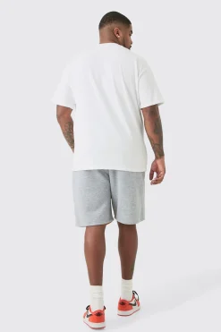 boohooMAN Plus Relaxed Gothic Man Graffiti Spray Short | UK| Shorts