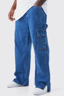 boohooMAN Plus Relaxed Rigid Carpenter Split Hem Jean | UK| Trousers|Jeans