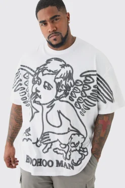 Plus Renaissance Flock Graphic T-shirt In | UK^boohooMAN Hot