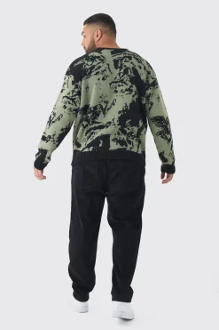 boohooMAN Plus Renaissance Oversized Knitted Sweat | UK| Knitwear