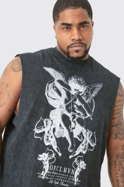 Plus Renaissance Tank In Acid Wash | UK^boohooMAN Hot