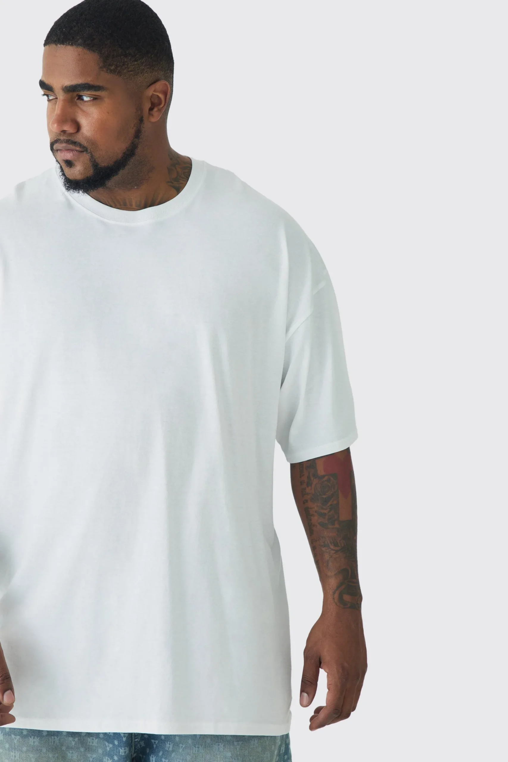 Plus Rose Floral Back Print T-shirt | UK^boohooMAN Sale