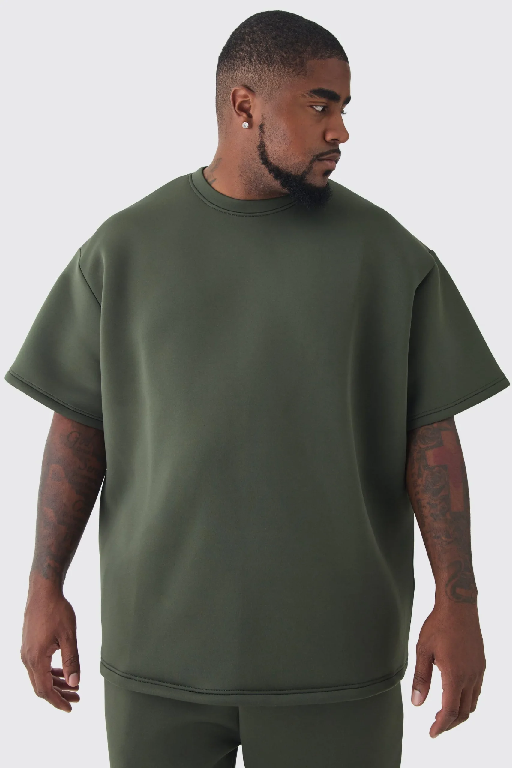 Plus Scuba Oversized T-shirt | UK^boohooMAN Sale