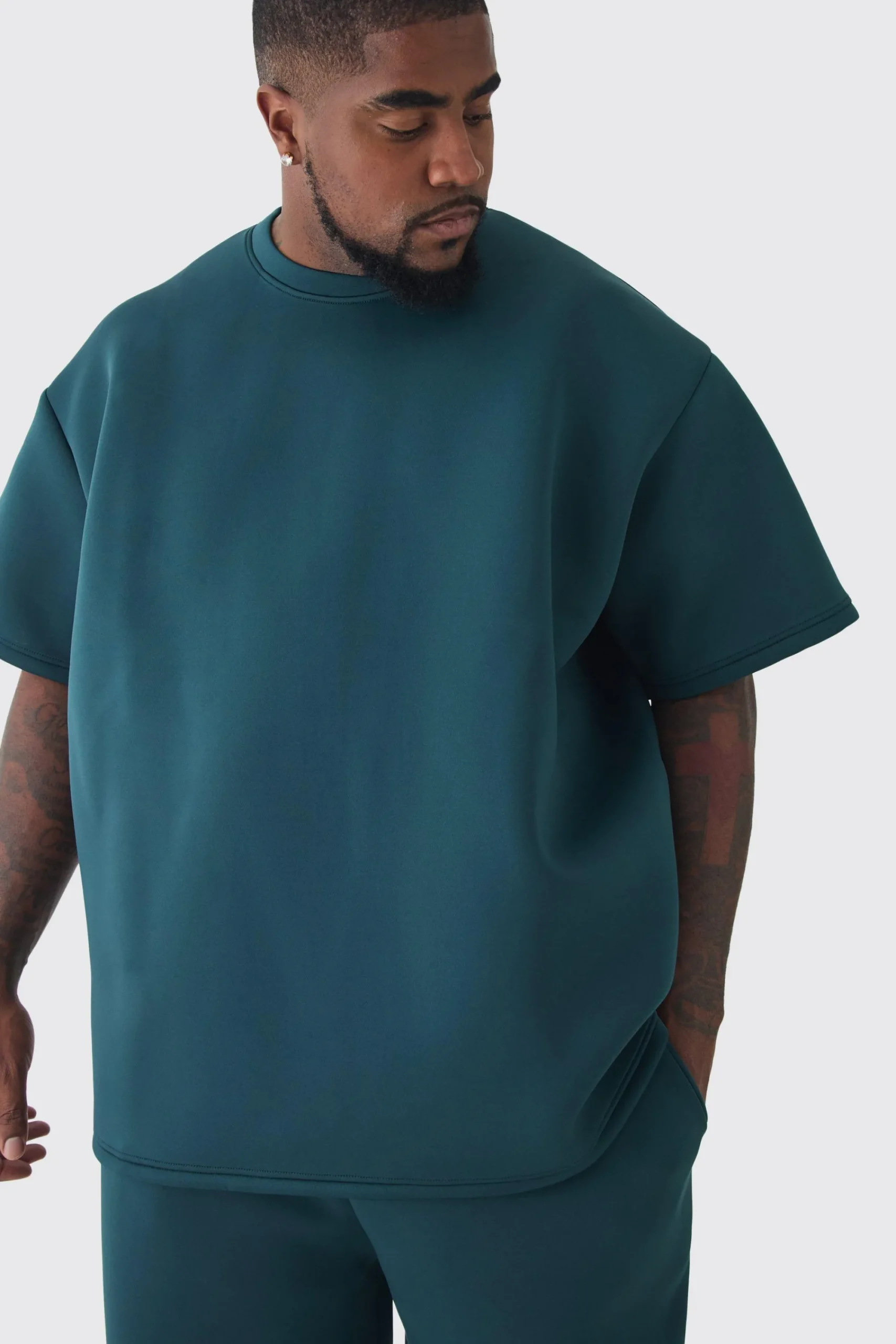 Plus Scuba Oversized T-shirt | UK^boohooMAN Sale