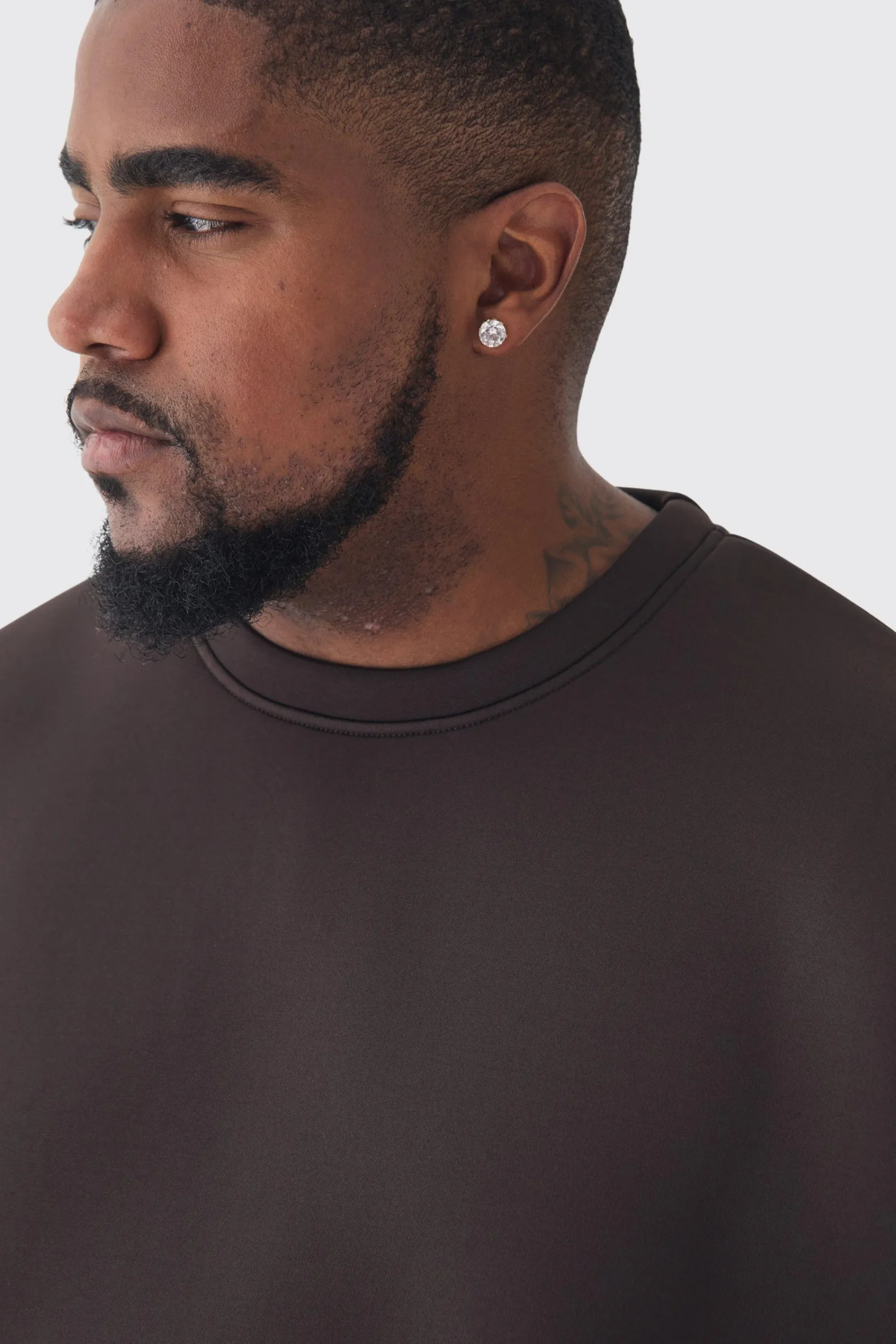 Plus Scuba Oversized T-shirt | UK^boohooMAN Outlet