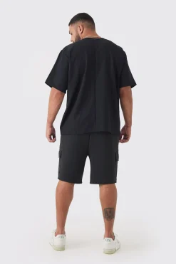 boohooMAN Plus Scuba Relaxed Cargo Shorts | UK| Shorts