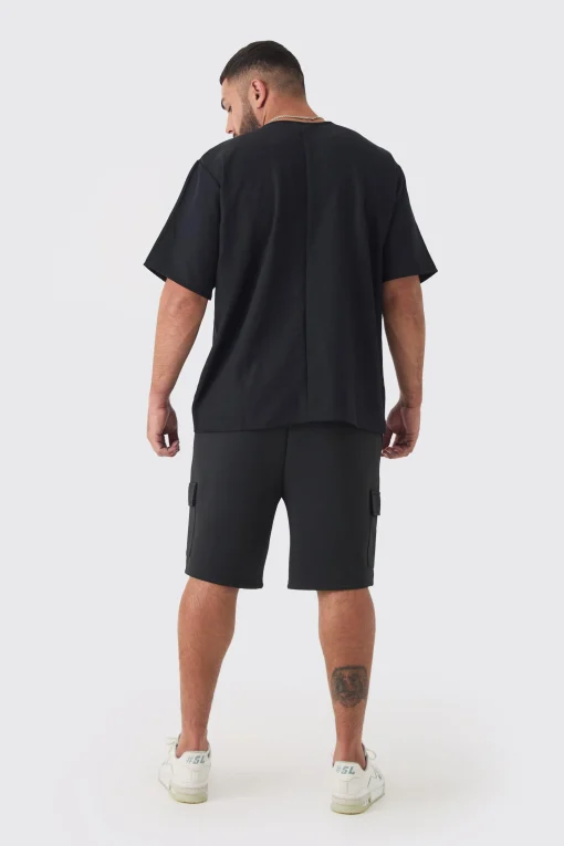 boohooMAN Plus Scuba Relaxed Cargo Shorts | UK| Shorts