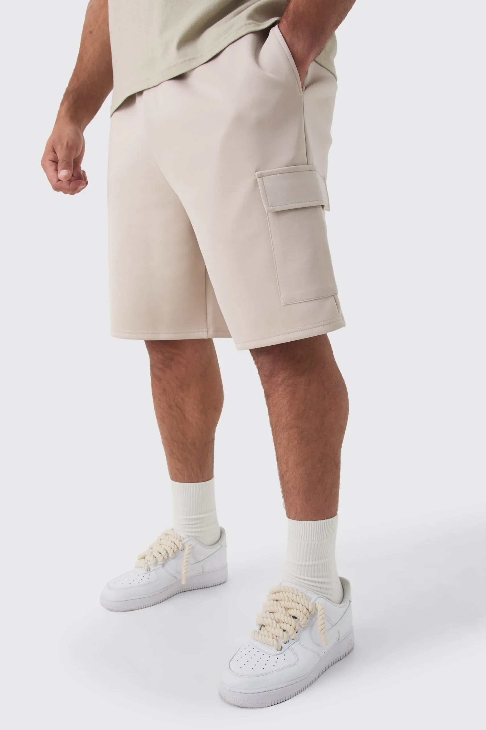 boohooMAN Plus Scuba Relaxed Cargo Shorts | UK| Shorts