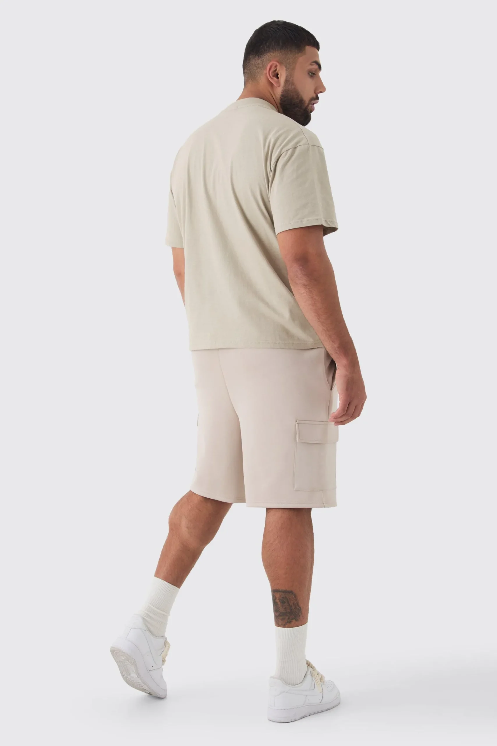 boohooMAN Plus Scuba Relaxed Cargo Shorts | UK| Shorts