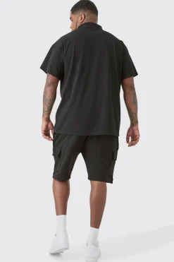 Plus Short Sleeve Pique Polo In | UK^boohooMAN Outlet