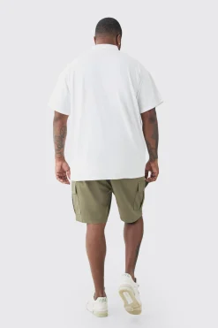 Plus Short Sleeve Pique Polo In | UK^boohooMAN New