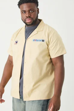 boohooMAN Plus Short Sleeve Twill Moto Shirt | UK| Shirts