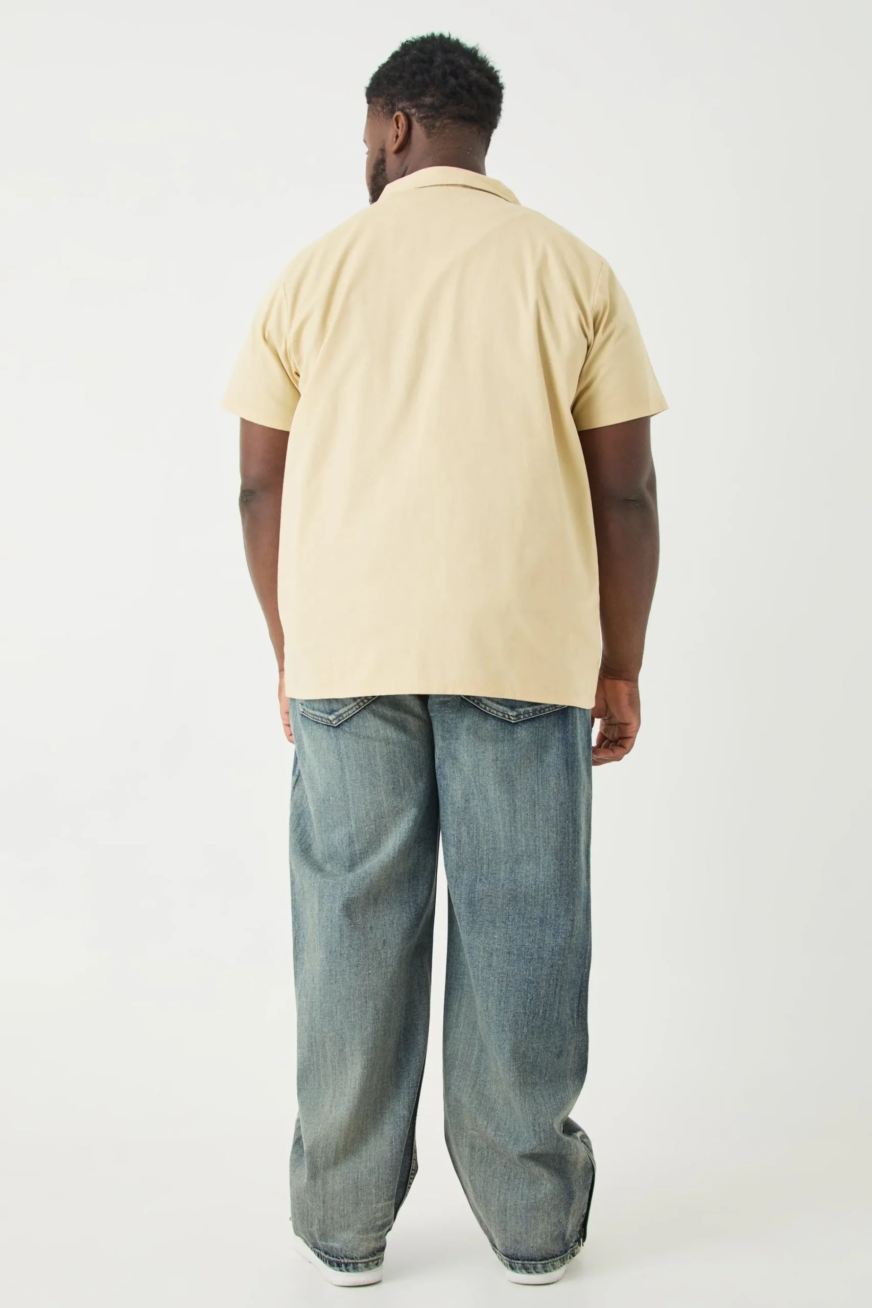 boohooMAN Plus Short Sleeve Twill Moto Shirt | UK| Shirts