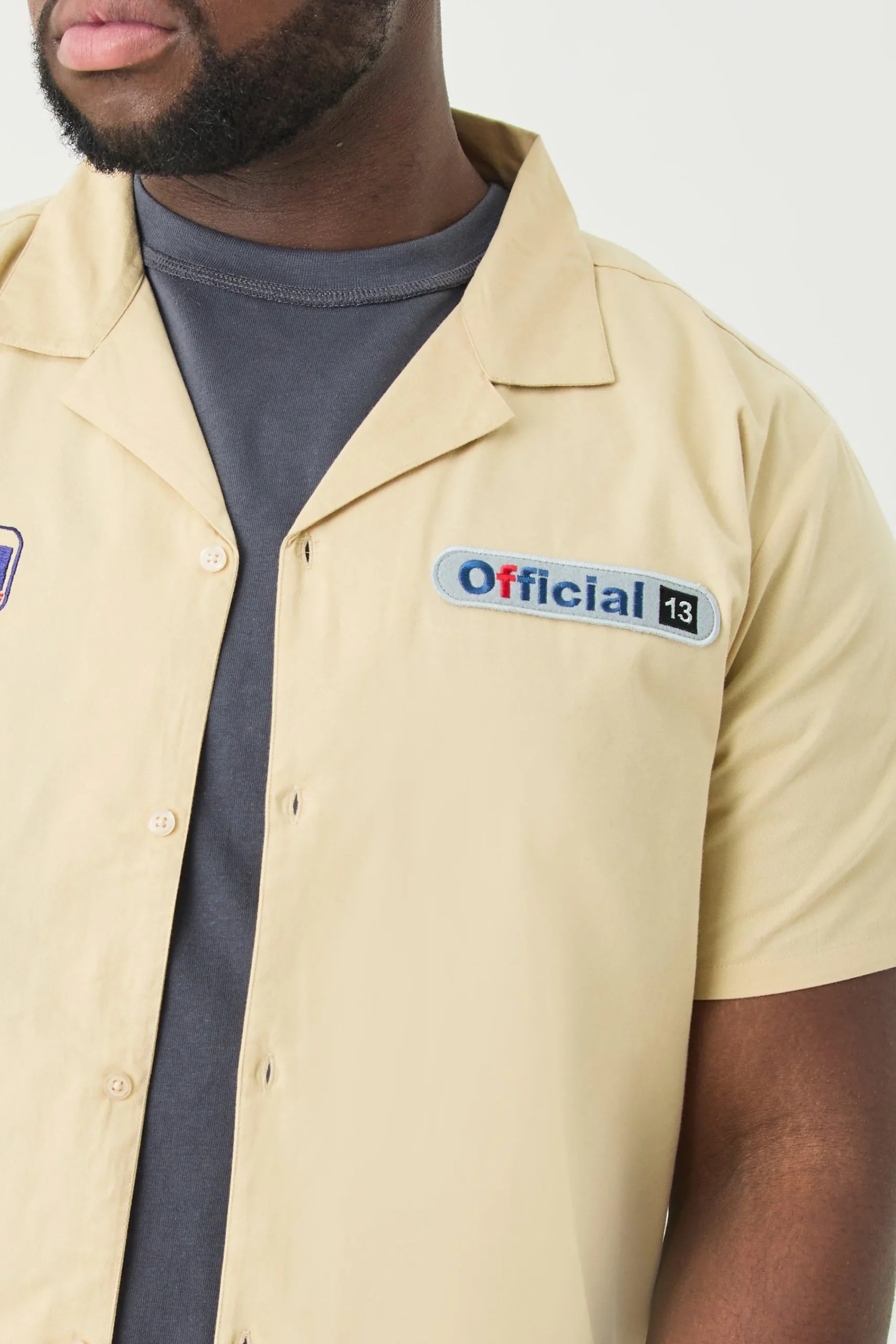 boohooMAN Plus Short Sleeve Twill Moto Shirt | UK| Shirts