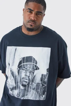 Plus Size Ice Cube Chest Print License T-shirt | UK^boohooMAN Hot