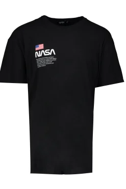Plus Size NASA Chest Print License T-Shirt | UK^boohooMAN