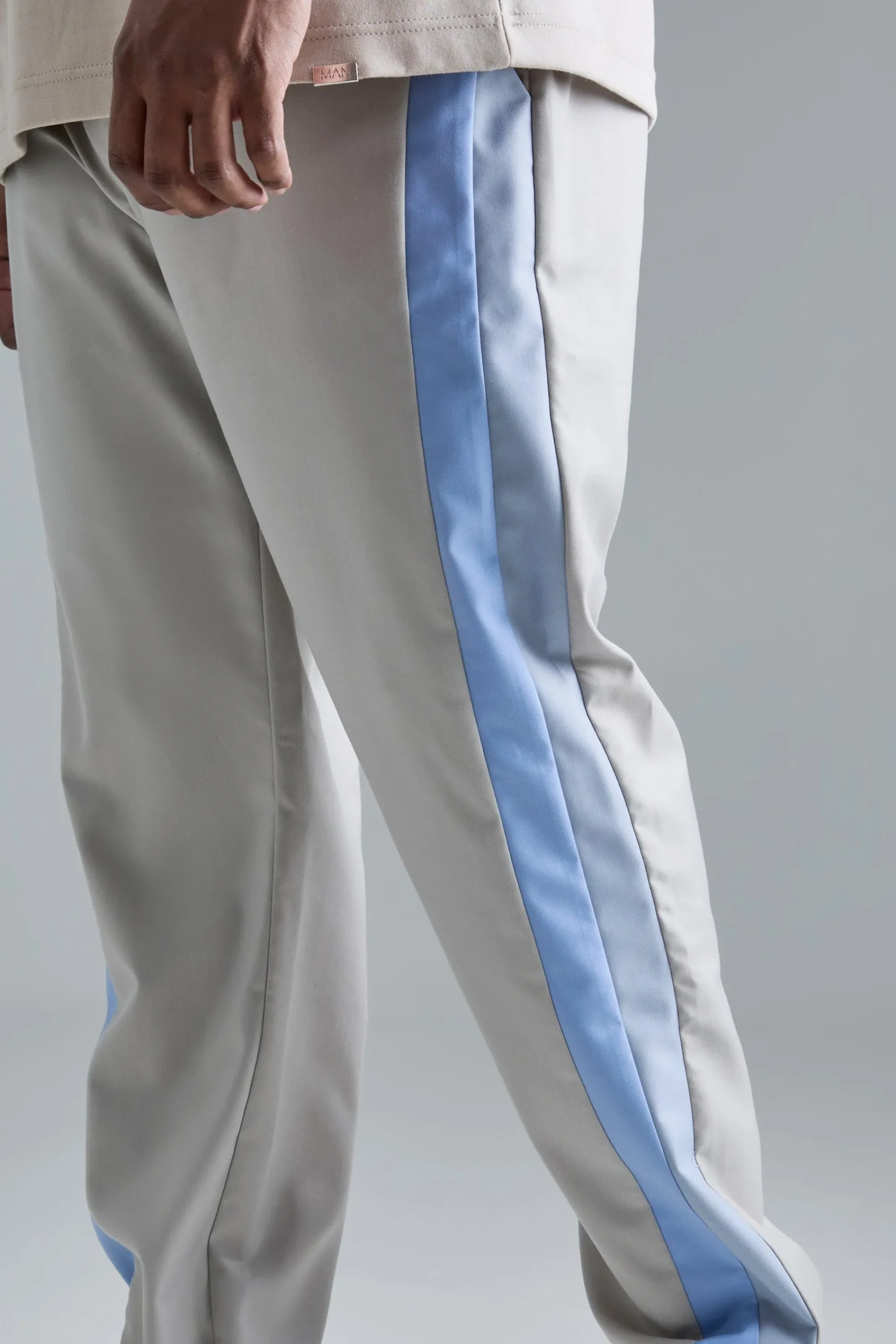 boohooMAN Plus Skinny Fit Colour Block Panel Suit Trouser | UK| Suits & Tailoring