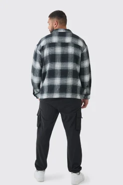 boohooMAN Plus Skinny Fit Elasticated Waist Cuffed Cargo Trousers | UK| Trousers|Cargos