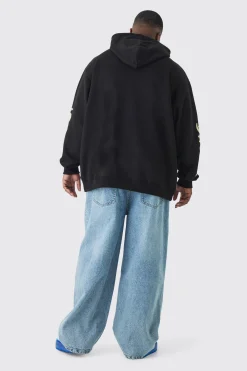 boohooMAN Plus Skull Flame Print Hoodie In | UK| Hoodies & Sweatshirts