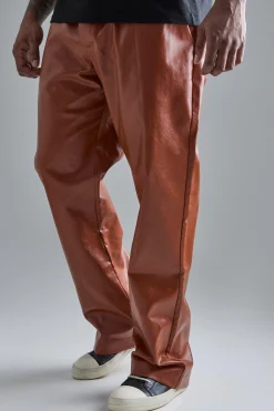 boohooMAN Plus Slim Flare PU Tailored Trouser | UK| Suits & Tailoring