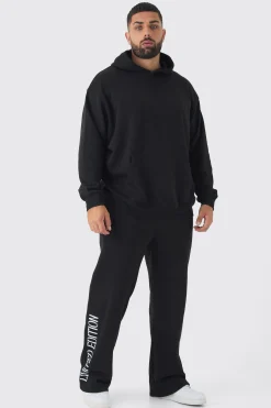 boohooMAN Plus Spliced Floral Graphic Hoodie & Relaxed Fit Jogger Tracksuit | UK| Tracksuits