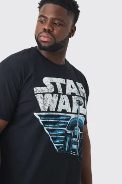 Plus Star Wars License Print T-shirt | UK^boohooMAN Online