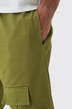 boohooMAN Plus Straight Fit Front Pocket Twill Overdyed Cargo Trouser | UK| Trousers|Cargos