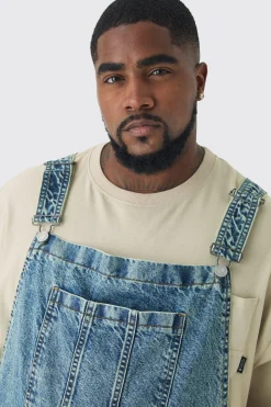 boohooMAN Plus Straight Leg Dungaree | UK| Trousers|Jeans