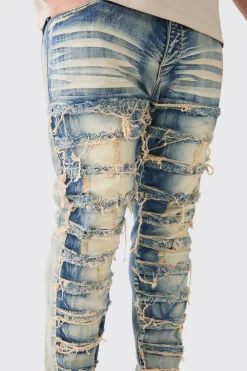 boohooMAN Plus Stretch Skinny Rip And Repair Jean | UK| Trousers|Jeans