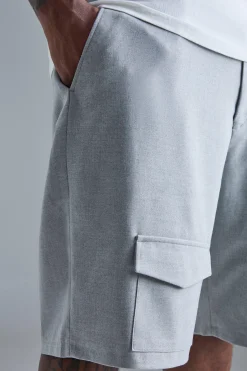 boohooMAN Plus Tailored Drop Cargo Shorts | UK| Suits & Tailoring|Shorts