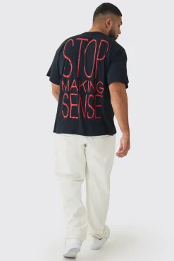 Plus Talking Heads License Print T-shirt | UK^boohooMAN New