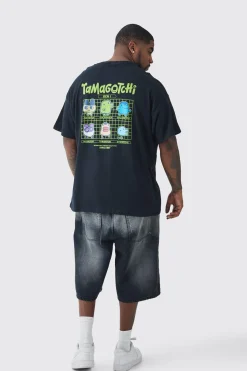 Plus Tamogotchi Back Print License T-shirt In | UK^boohooMAN Online
