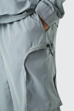 boohooMAN Plus Technical Stretch Elasticated Waist Zip Cargo Trouser | UK| Trousers|Cargos