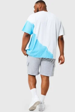 Plus Tie Dye Tokyo City Print T-shirt | UK^boohooMAN Sale