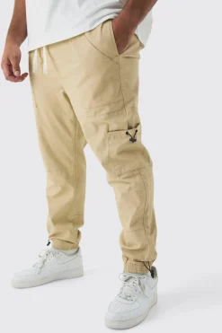 boohooMAN Plus Toggle Detail Slim Fit Cargo Joggers | UK| Trousers|Cargos