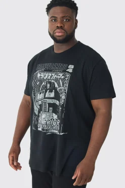 Plus Transformers License Print T-shirt | UK^boohooMAN Discount