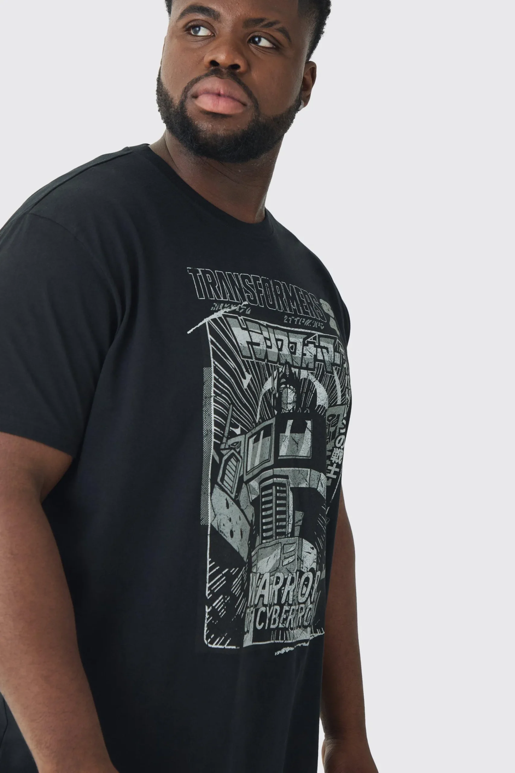 Plus Transformers License Print T-shirt | UK^boohooMAN Discount