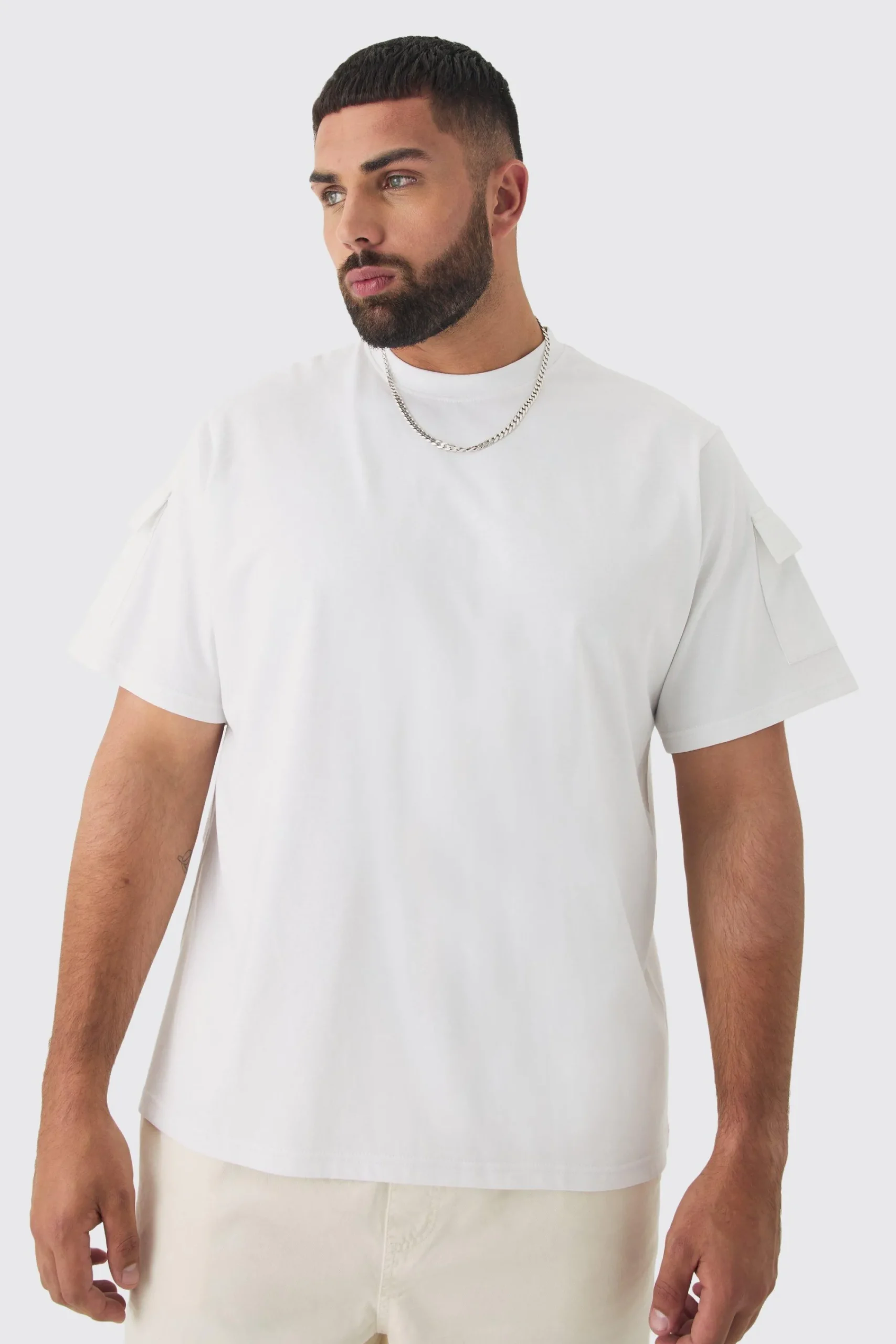 Plus Utility Pocket T-shirt | UK^boohooMAN