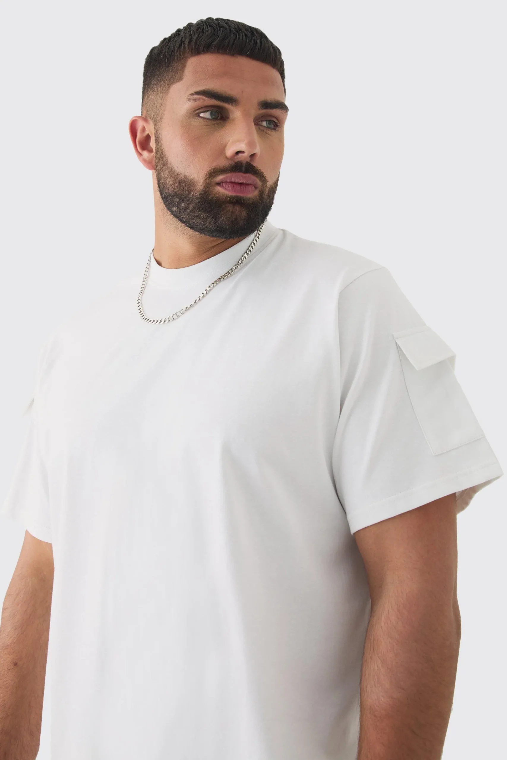 Plus Utility Pocket T-shirt | UK^boohooMAN