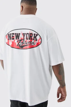 Plus Varsity Back Print T-shirt In | UK^boohooMAN Outlet