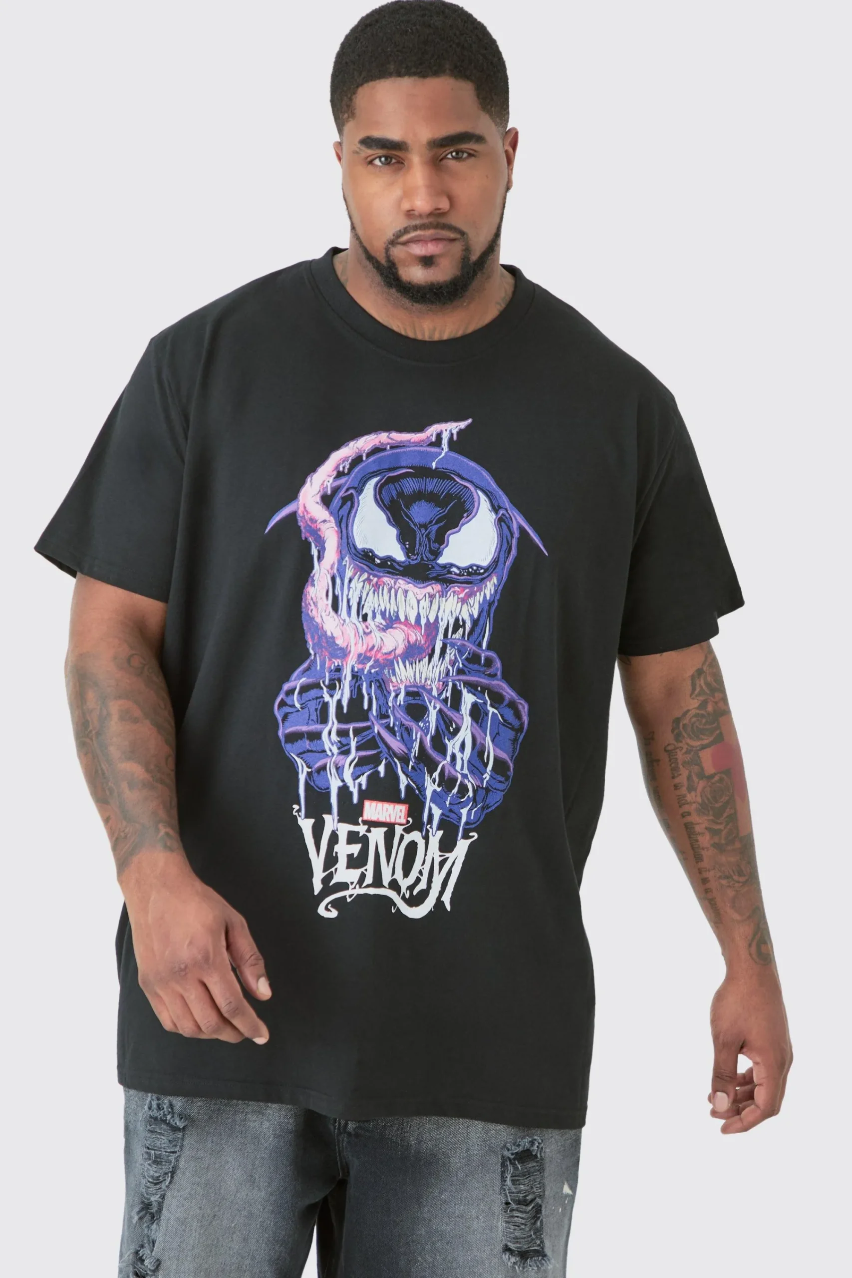 Plus Venom Graphic License T-shirt | UK^boohooMAN Hot