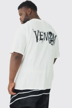 Plus Venom License Print T-shirt | UK^boohooMAN