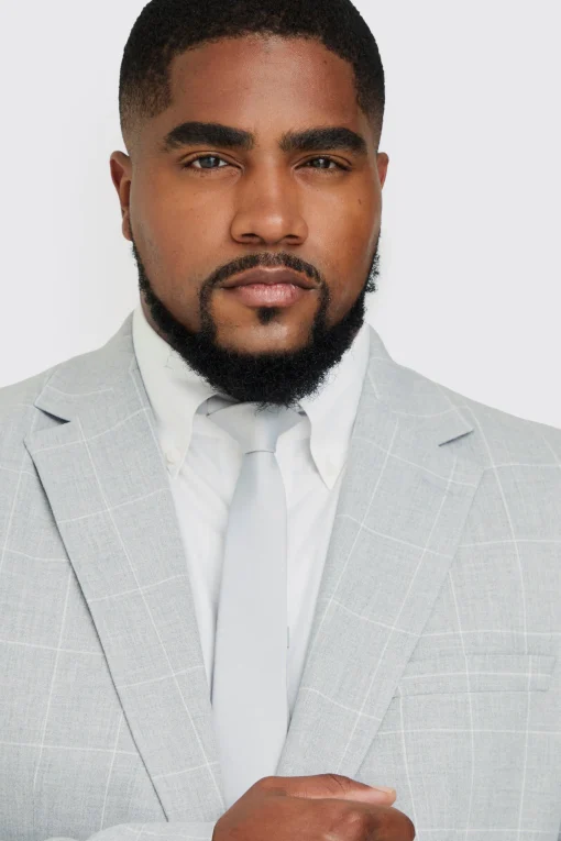 boohooMAN Plus Window Pane Check Skinny Fit Blazer | UK| Suits & Tailoring