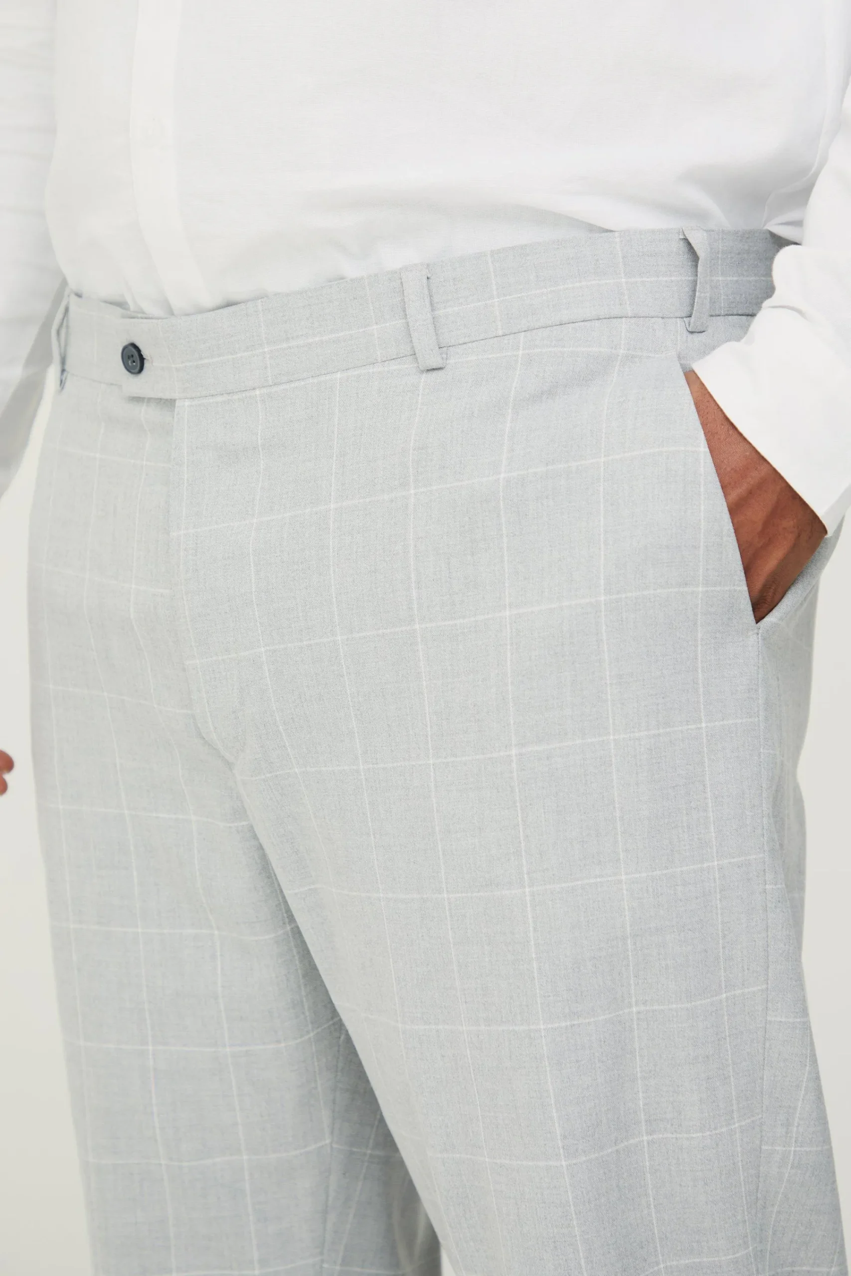 boohooMAN Plus Window Pane Check Skinny Fit Suit In | UK| Sets & Co-Ords