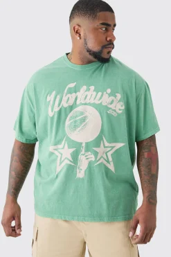 Plus Worldwide Baseball T-shirt In | UK^boohooMAN Sale