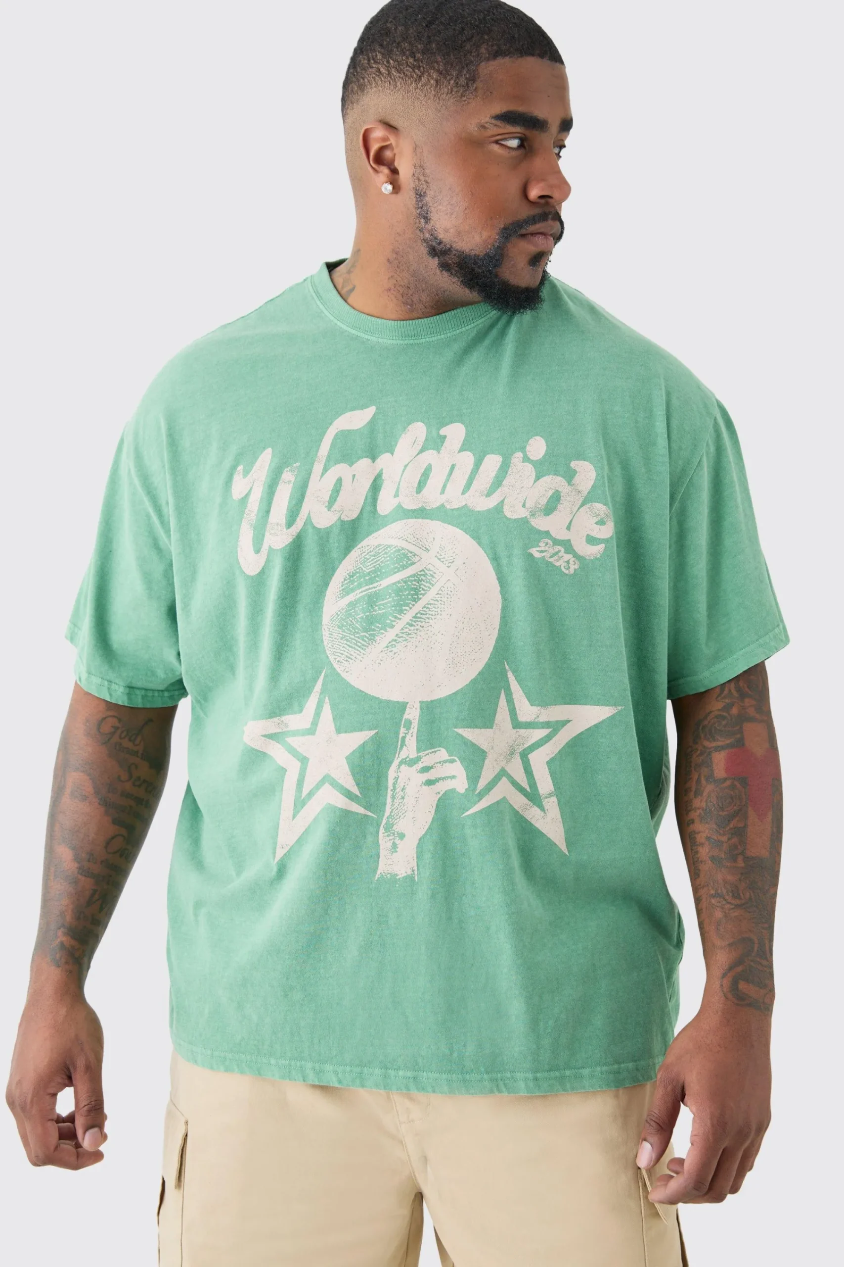 Plus Worldwide Baseball T-shirt In | UK^boohooMAN Sale