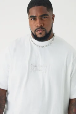 Plus Worldwide Debossed T-shirt In | UK^boohooMAN Hot