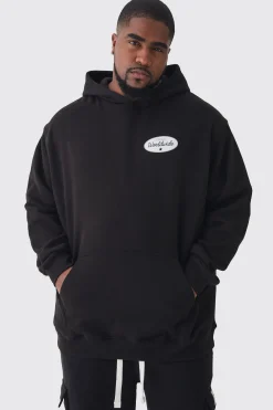 boohooMAN Plus Worldwide Western Oversized Hoodie | UK| Hoodies & Sweatshirts