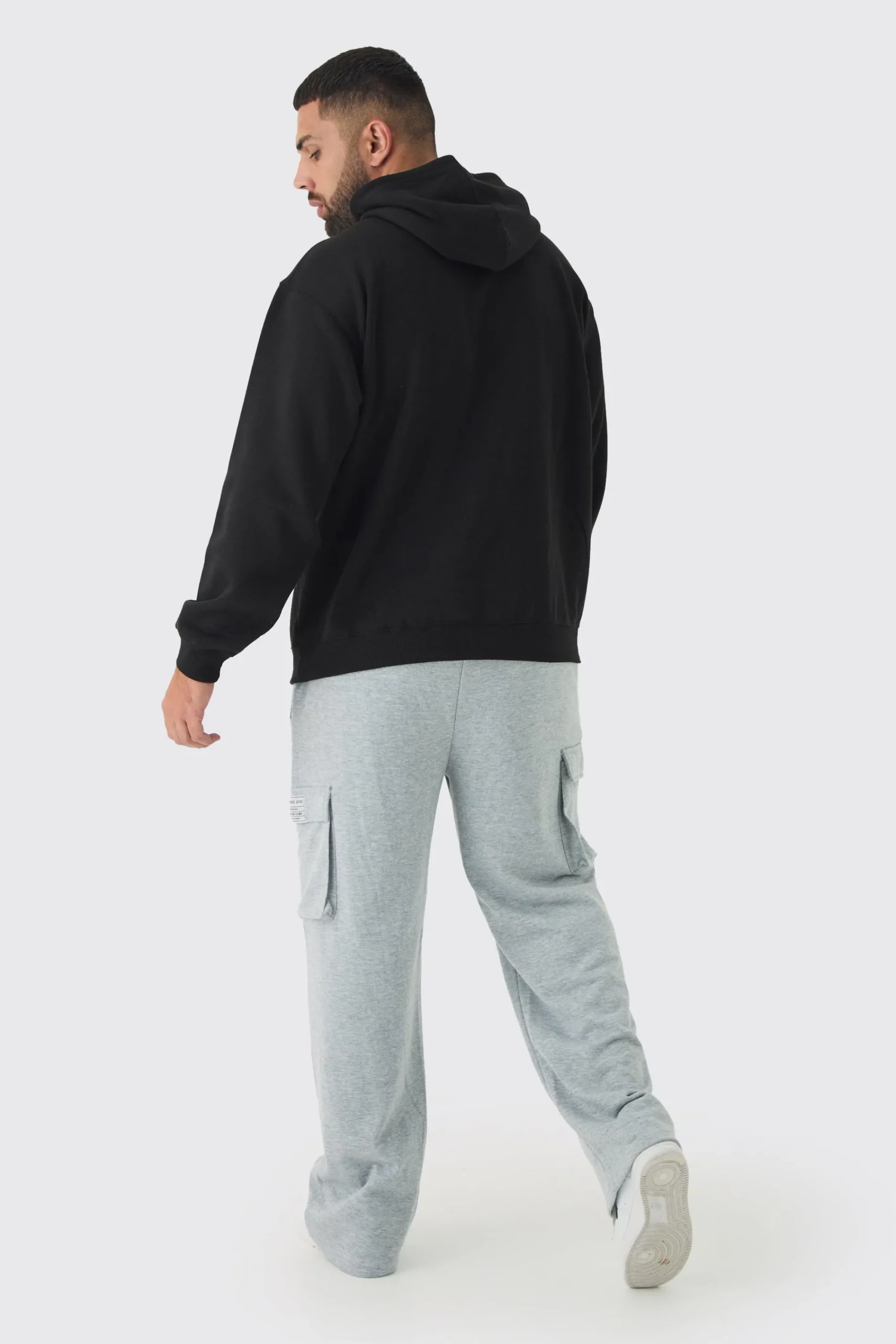 boohooMAN Plus Woven Tab Relaxed Fit Cargo Joggers | UK| Trousers|Joggers