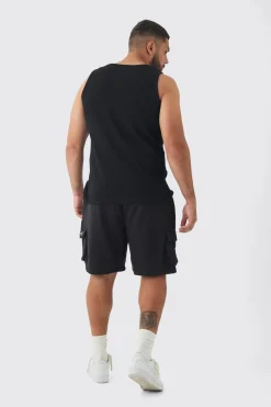 boohooMAN Plus Woven Tab Relaxed Fit Cargo Shorts | UK| Shorts